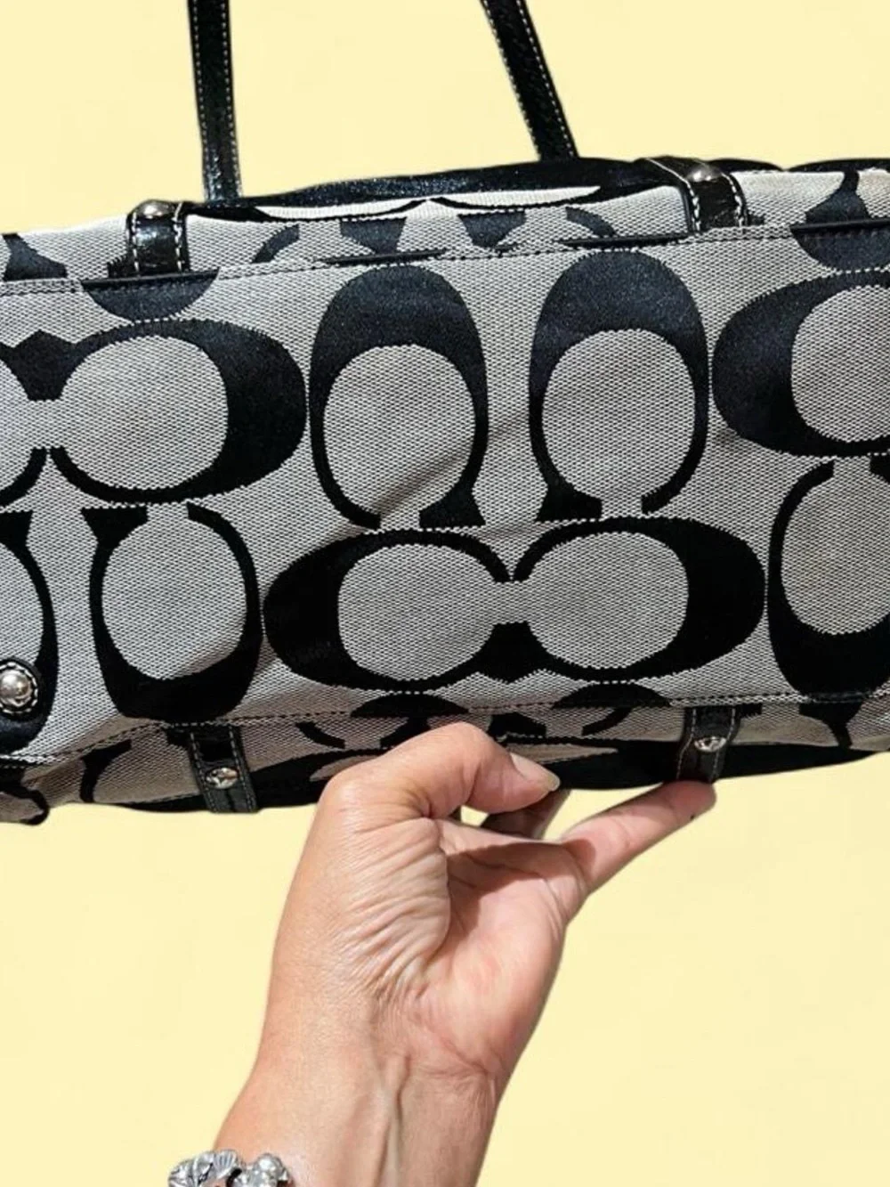 Coach Signature Stripe Satchel